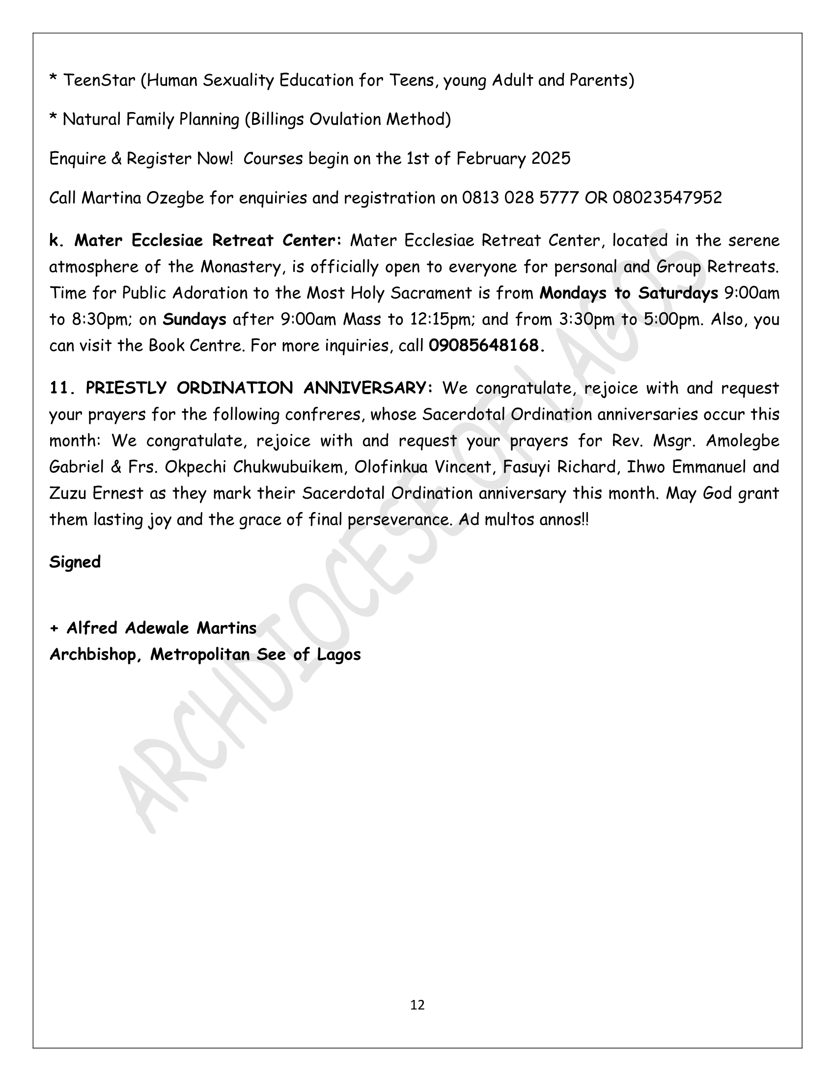 Edited APRIL 2025 CIRCULAR 1-12